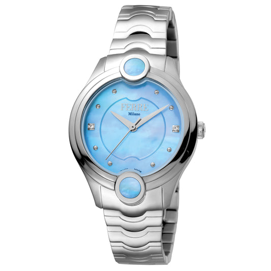 Ferre Milano FM1L083M0041 Ladies Black Dial Stainless Steel Watch