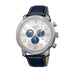 Ferre Milano FM1G061L0021 SS watch, blue leather strap, silver dial
