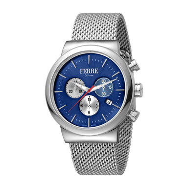 Ferre Milano Gents D.Blue Dial SS MB Watch