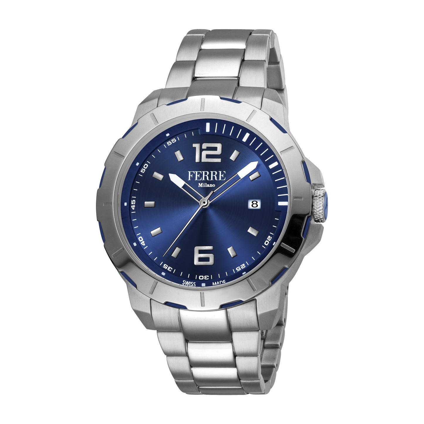 Ferre Milano Gents D.Blue Dial SS Watch