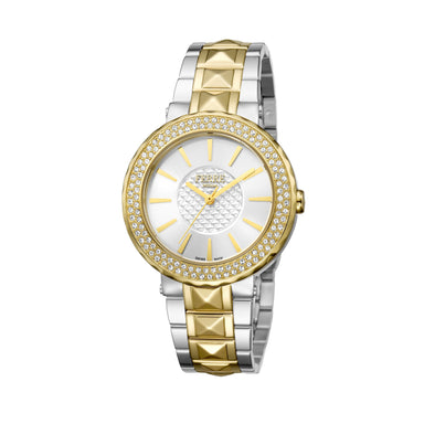 Ferre Milano FM1L058M0101 SS watch, SS/gold band, silver dial