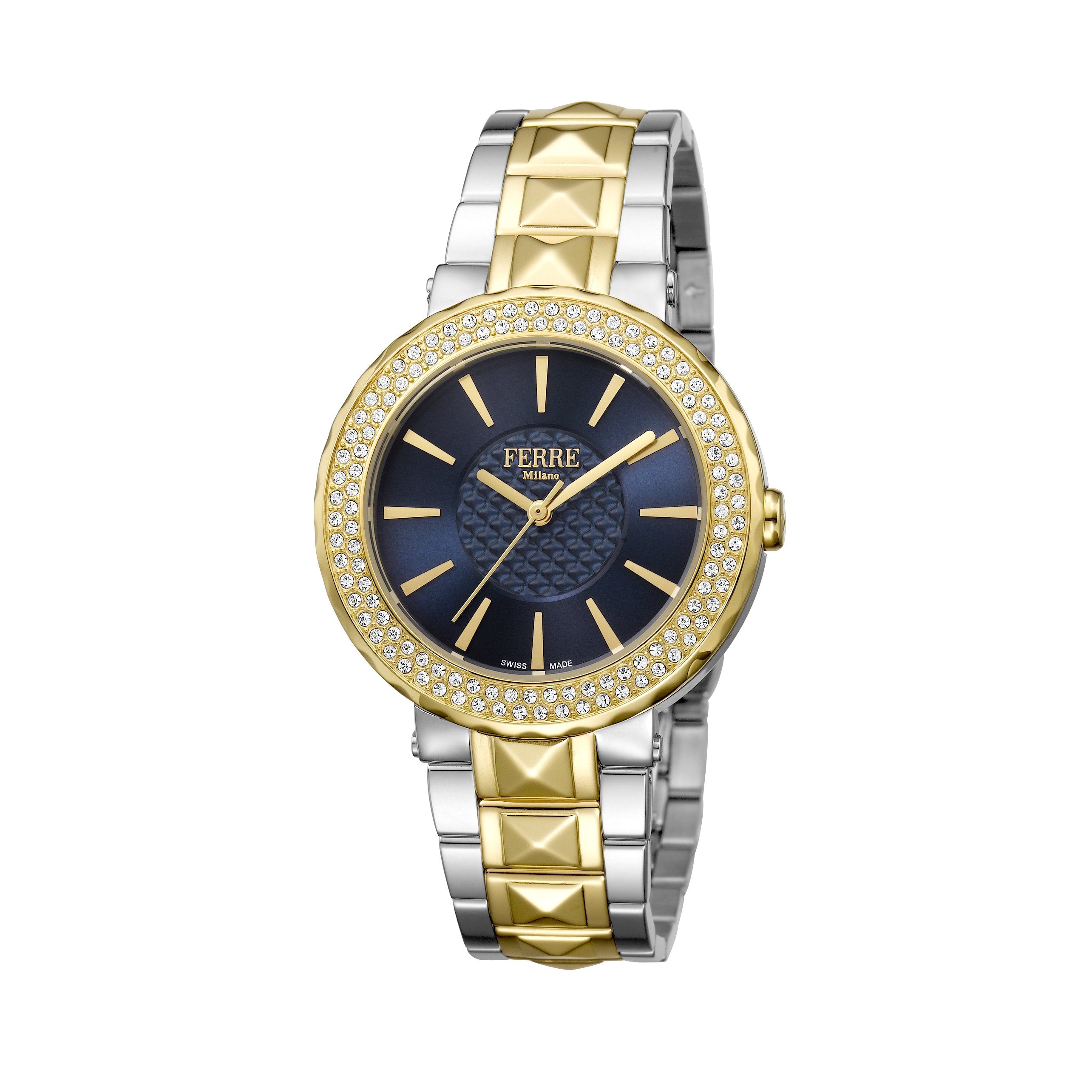 Ferre Milano FM1L058M0111 Gold watch, SS/gold band, with blue dial