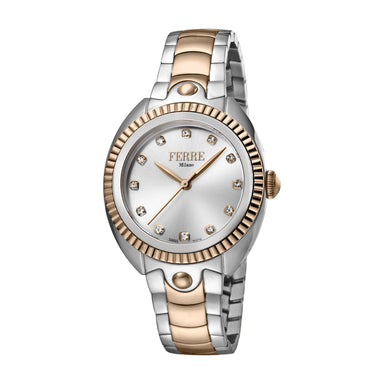 Ferre Milano Ladies Silver Dial SS / RG Watch