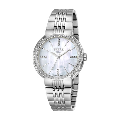 Ferre Milano Ladies White MOP Dial SS MB Watch