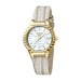 Ferre Milano Ladies White MOP Dial Ivory Leather Strap Watch