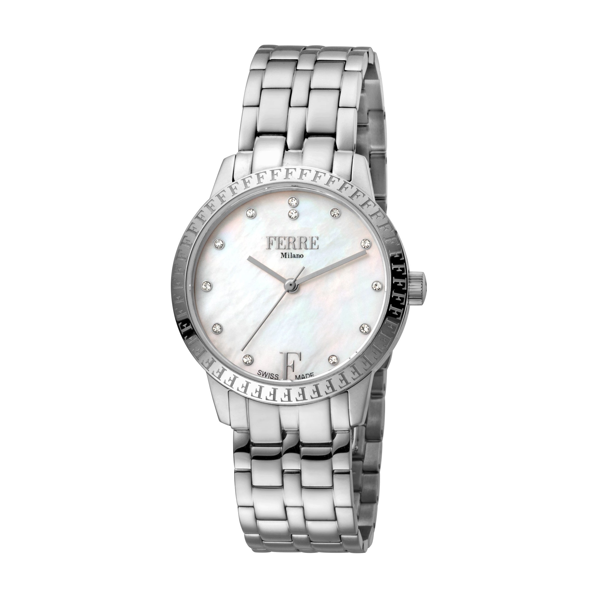 Ferre Milano Ladie's White MOP Dial Stainless Steel Watch